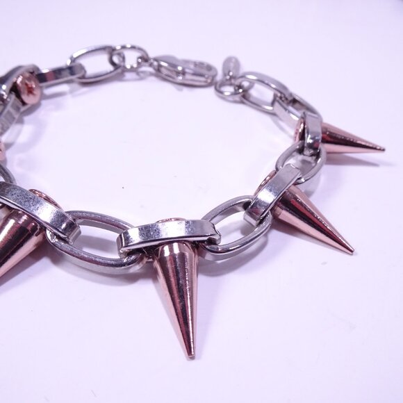 Joomi Lim Single Row Spike Bracelet NWOT 158 Silver Rose Gold - Picture 5 of 13